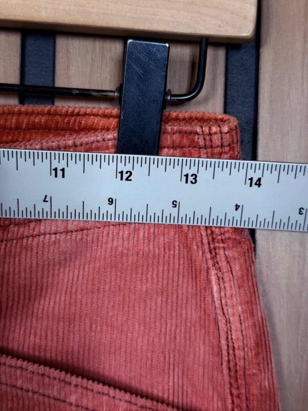 Pilcro Pants 26 Womens Orange Corduroy Wide Leg Carpenter Stretch - Picture 3 of 9